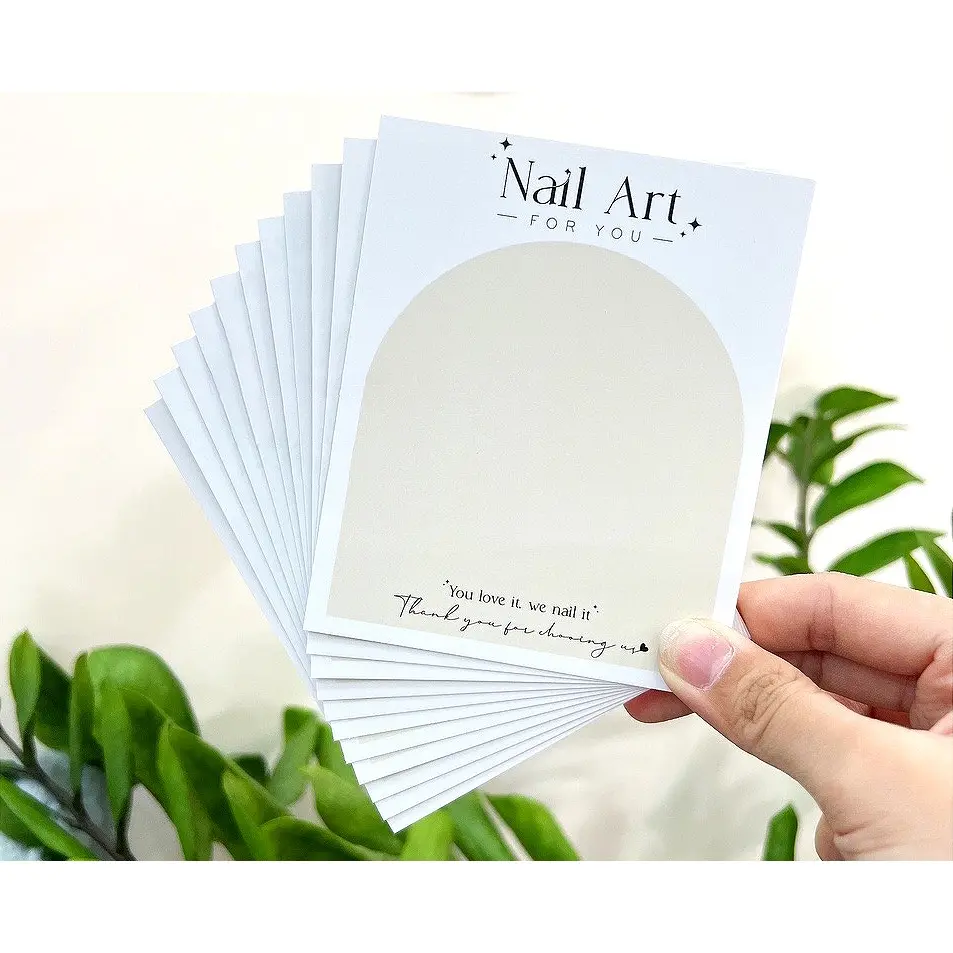 Lốc 10 bìa nailbox có tặng kèm 10 bọc kiếng (Lốc) làm móng học nail