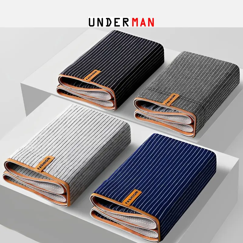 Quần Lót Nam Cao Cấp cotton nguyên chất UNDER.MAN, Quần sịp nam co giãn 4 chiều, mát mịn thoáng khí, Quần Boxer short Menswear - SN02 xxl cúc Thun curve short 3
