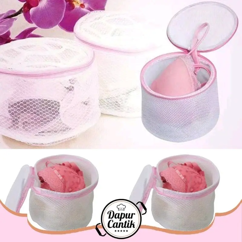 F7 Tempat BH di Mesin Cuci | Bra Laundry Bag | Kantong Jaring Mencuci CD Nilon Bulat 0