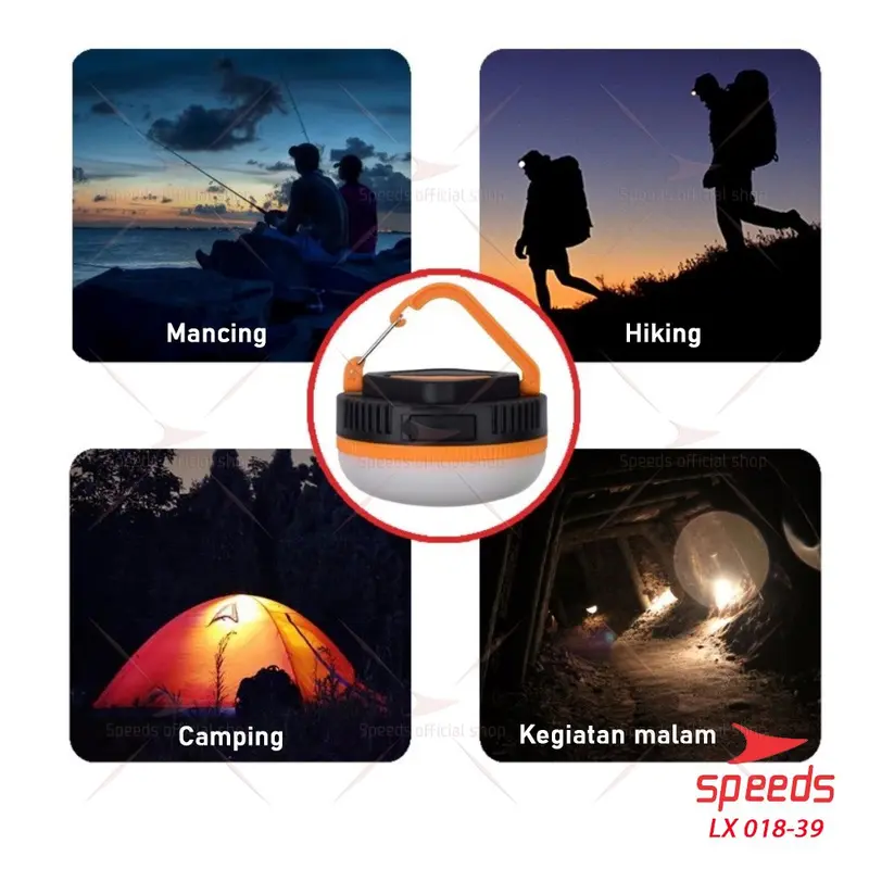 SPEEDS Lampu LED Lampu Emergency Baterai Bohlam Multifungsi Lampu Gantung Outdoor Camping 018-39 3