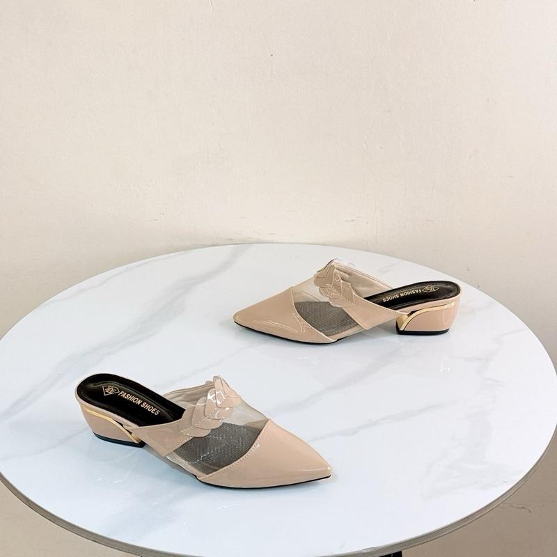 Giày dép trà my - Sục bít mũi pha lưới- cao 3Cm - szie 36-40- phong cách thanh lịch,đơn giản 3