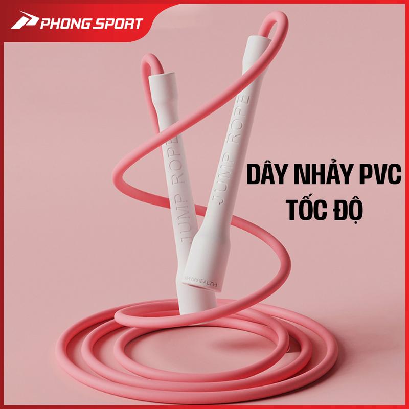 Dây nhảy tốc độ Phongsport chất liệu PVC 6mm, Tập thể lực, Cadio tại nhà
