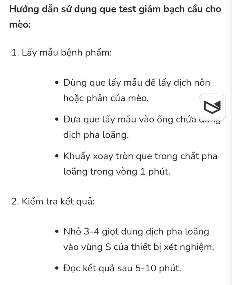 Product Introduction of Bộ test nhanh gbc mèo (fpv ag test) 2