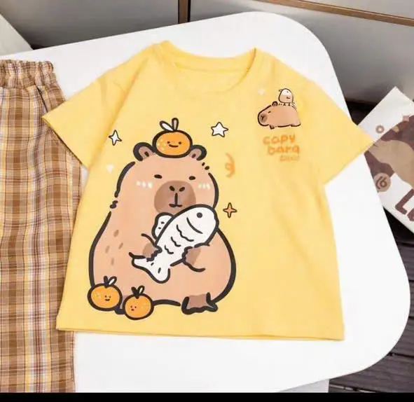 Bộ Áo Thun Quần Kẻ Sọc LABUBU Cho Bé Gái Siêu Xinh Xắn Size 13-44 kg Mát Mẻ 4