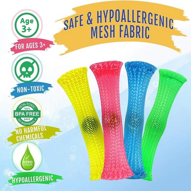 8 Counts Marble Mesh Fidget Toys Sensory Marble and Mesh Fidget Stress Relieve Toy for Family & Friend 4