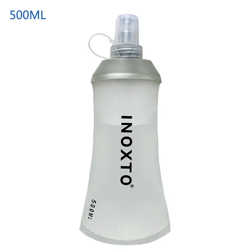 Bình đựng nước mềm INOXTO, bình đựng nước thể thao chạy bộ, chạy trail, leo núi không mùi nhựa, an toàn, tiện lợi Sport Tim 5