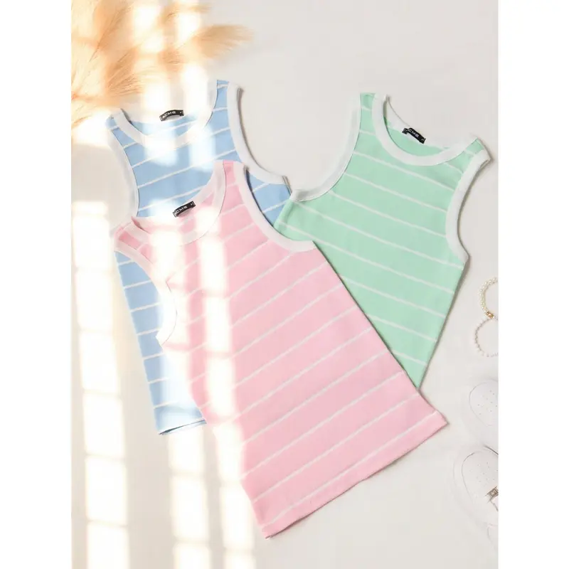 Regata Listrada Camiseta Basica Ribana Gola Redondo algodao comprido Moda blogueira