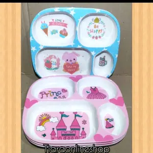 Piring sekat 4 melamin/piring makan anak foodgrade