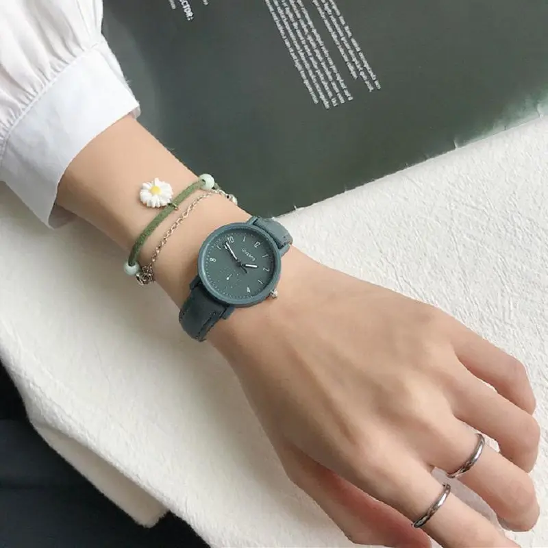Jam Tangan Fashion Wanita Dewasa Anak Analog Strap PU Elegan  Perempuan  Quartz  Watches 0