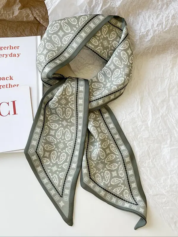 Women's Elegant Colorblock Butterfly & Floral Pattern Hair Scarf, Trendy Soft Comfortable Hair Band, Fashionable Hair Accessories for Women & Girls 3