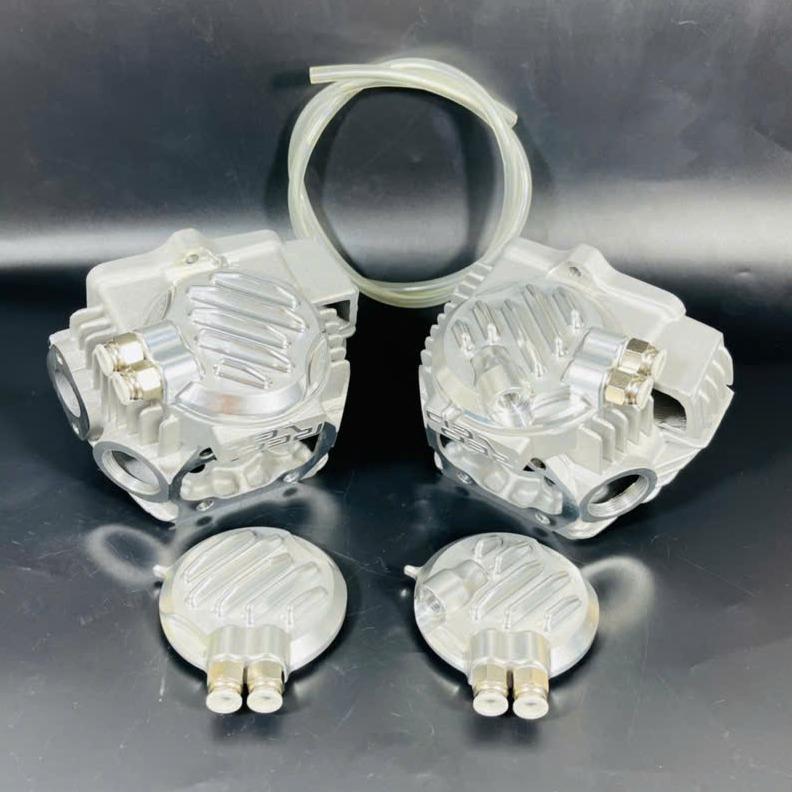 Nắp tròn lớn CNC 3D Wave, Dream, Cub tích hợp bẩy nhớt 2 ống thông hơi xăng cơ và fi phụ tùng