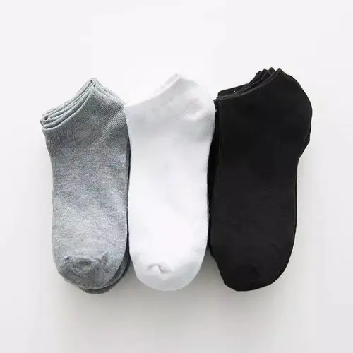 Kaos Kaki Wanita Katun Motif Karakter Panjang Bunga Hitam Dewasa Pendek