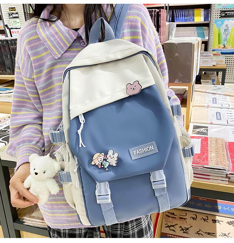 Product Introduction of Ba Lô Unisex, Phong Cách Nhật Bản, Dành Cho Học Sinh, Cặp Sách, Phong Cách Preppy, Túi Đi Chơi Ba Lô Phong Cách Dụng Cụ, Năm 2024 15