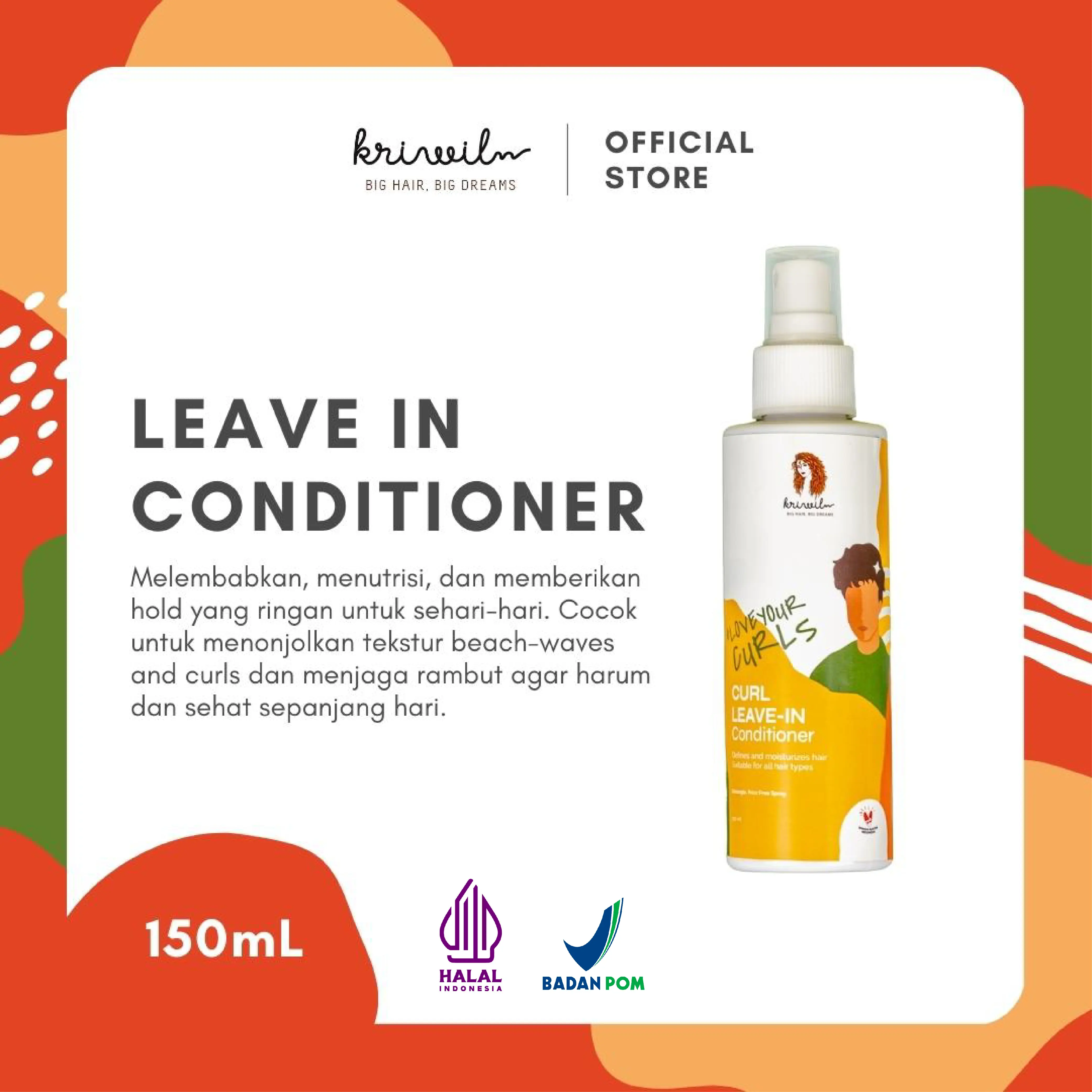 Kriwil Curl Leave In Conditioner (tanpa bilas)  150ml
