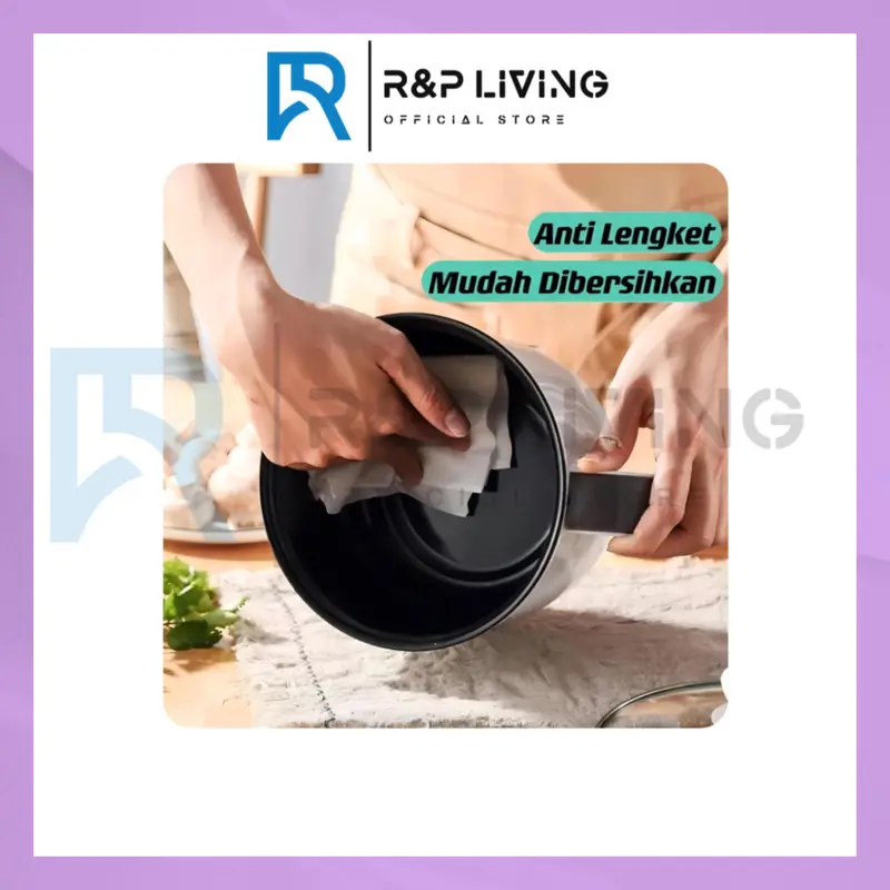 [R&P] 1.8L Panci anti lengket pengukus elektrik bebas teflon serbaguna 3