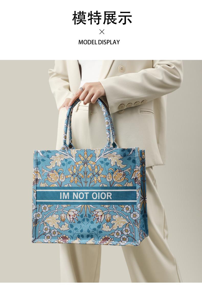 Product Introduction of Women's Bag Women's Bag Thick Retro Canvas Bag Custom in Stock Three-Dimensional Canvas Reticule Environmental Protection Shopping Bag Canvas Tote Bag 17