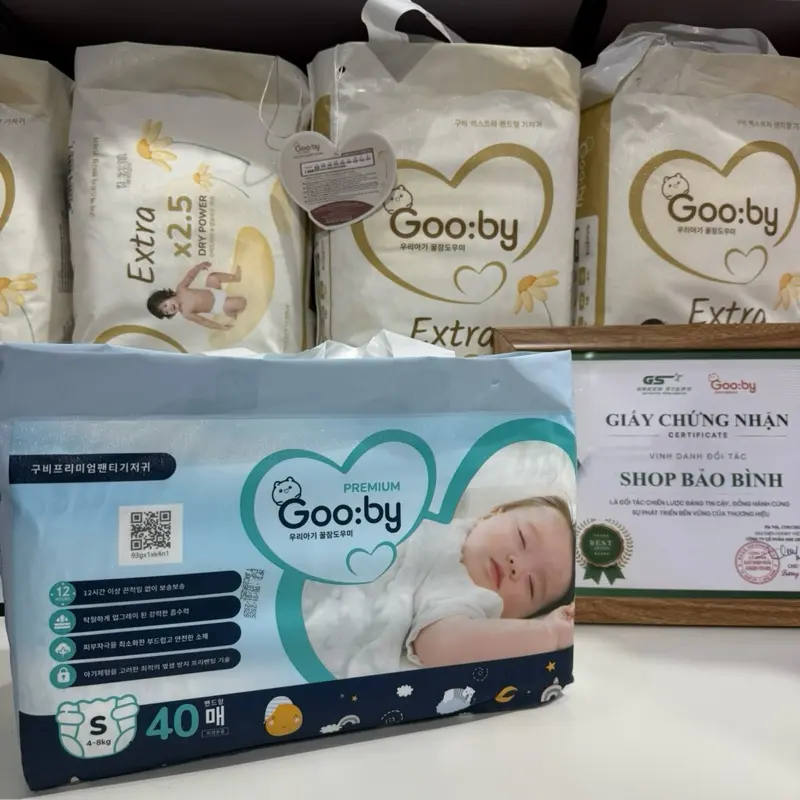 [Combo 2] Bỉm Đêm Tã,Bỉm Gooby Extra mềm mại,an toàn,thấm hút size NB/S/S-M/M/L/XL/XXL/XXXL cho bé Sơ Sinh-35kg +có quà tặng bim chobe tã  quần 2