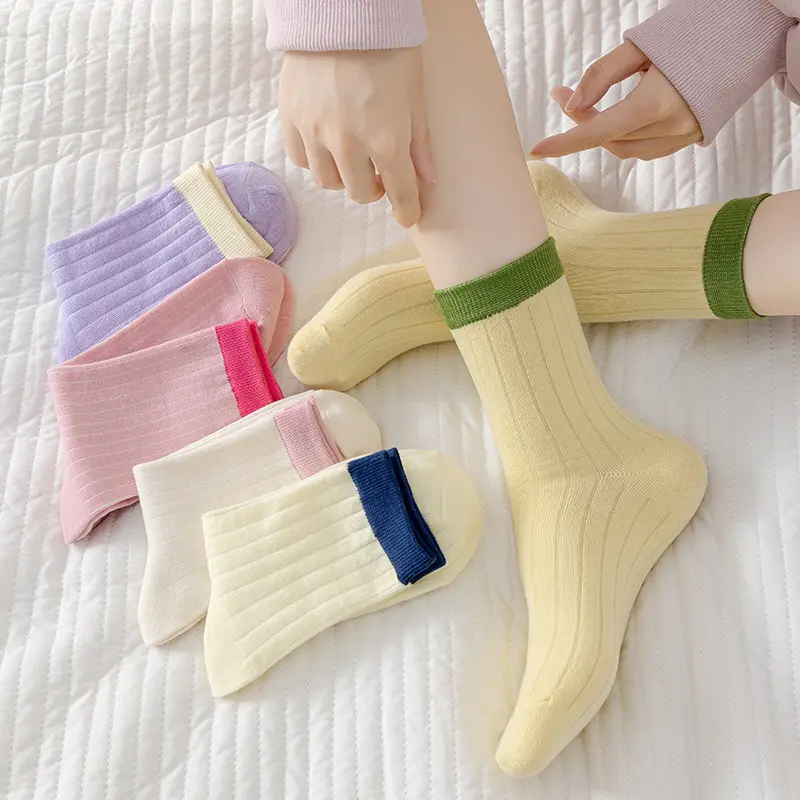 Vớ Giữa Cho Nữ, Màu Pastel Phong Cách Preppy, Màu Trơn Đơn Giản, Thích Hợp Cho Mùa Xuân Và Mùa Thu tất  ngôi vớ  chân tất  lưới tất  hoa tất  hello chiếc  tất vớ  hello vớ  chân vớ  chân tất  lót tất  lưới bi  tất