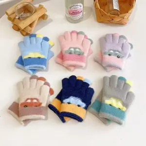 KIDS WINTER GLOVE KNITTED SARUNG TANGAN ANAK MUSIM DINGIN MOTIF MOBIL HANGAT