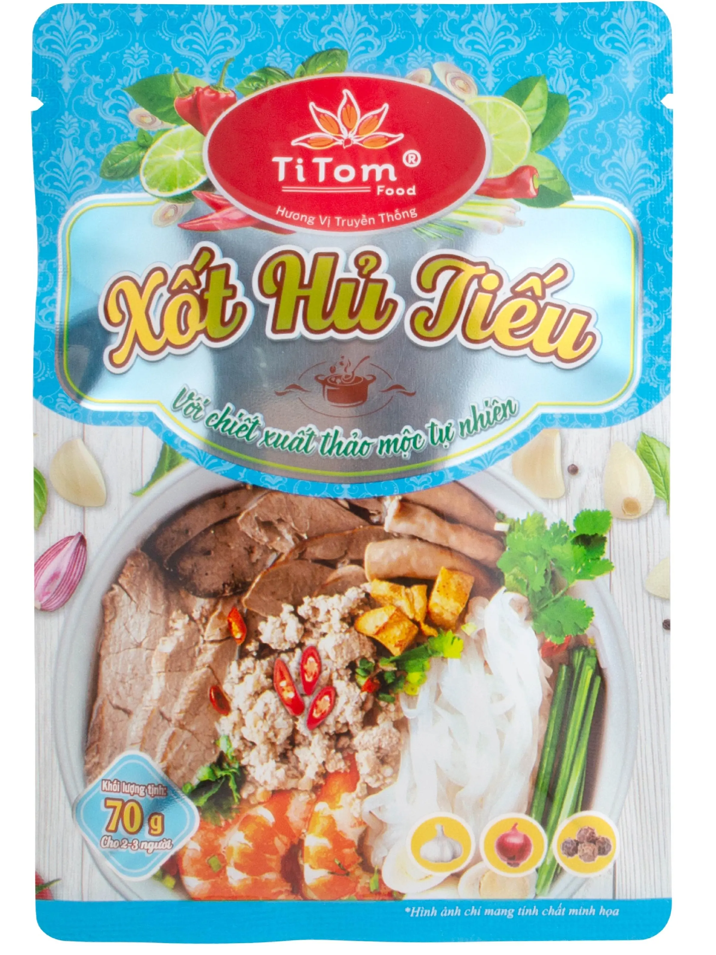 Xốt hủ tiếu Titom gói 70g - công thức truyền thống, hương vị đậm đà
