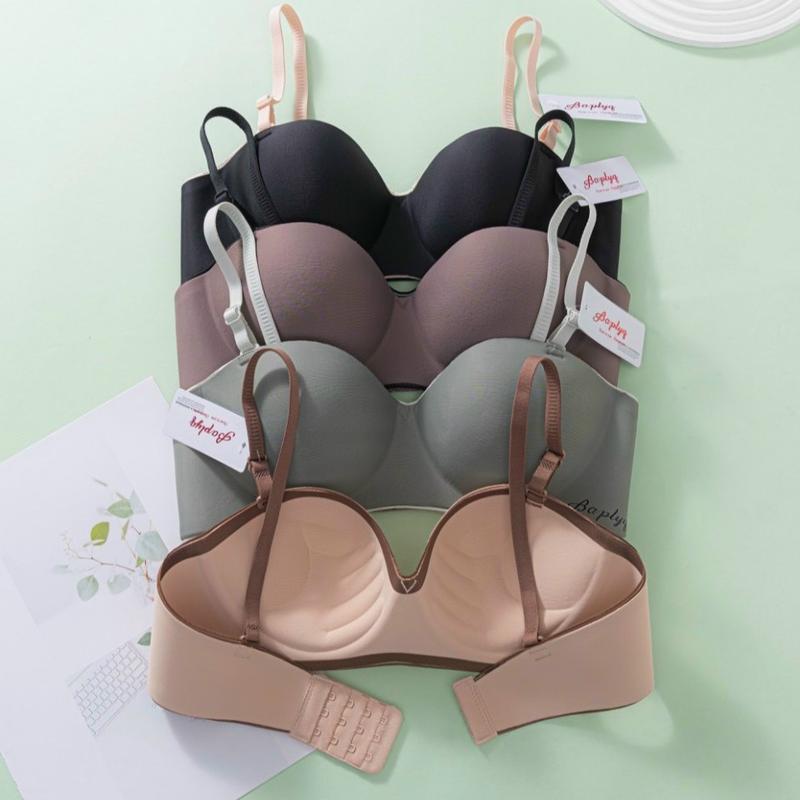 Combo 4 áo lót nữ su non ép, quây ngang mềm không gọng, có đệm 2,5p siêu ôm đẩy, sang chảnh, sexy, bản VIP 1, cao cấp -  K93