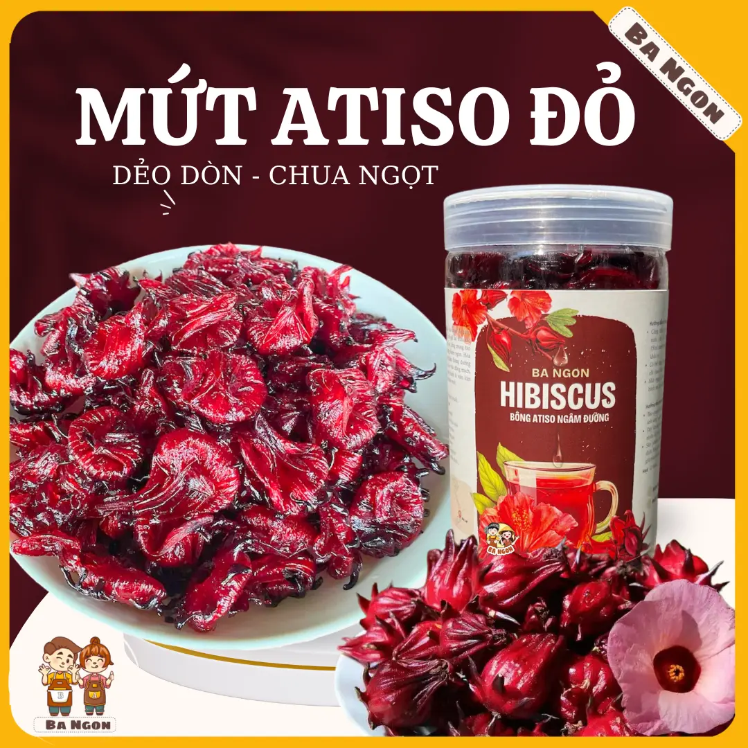 Mứt bông atiso đỏ - dòn dòn chua ngọt