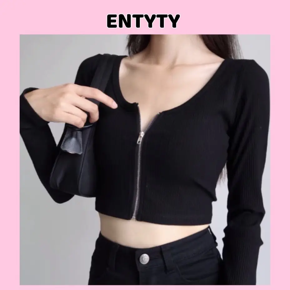 Áo croptop tay dài dây kéo thun gân - Crt dài tay dây kéo chất đẹp A4-00 | BigBuy360 - bigbuy360.vn Áo croptop tay dài dây kéo thun gân - Crt dài tay dây kéo chất đẹp A4-00 | BigBuy360 - bigbuy360.vn