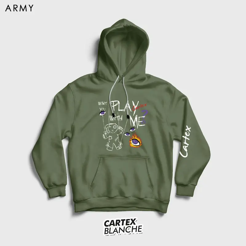 CARTEXBLANCHE PLAY WITH ME HOODIE JUMPER UNISEX PRIA & WANITA M - XXL ( SABLON ) 4