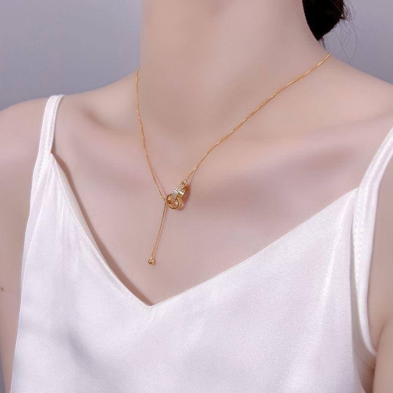 Kalung dengan jepitan lingkaran ganda, baja titanium, tahan luntur 2