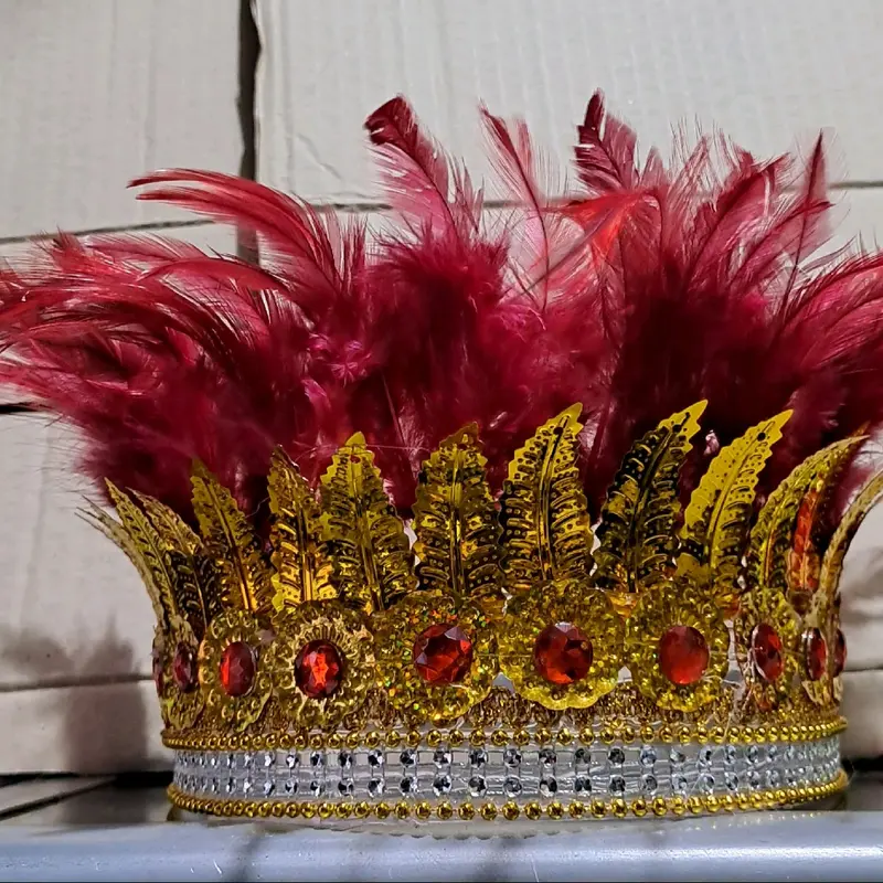 mahkota bulu asesoris bulu mahkota ikat kepala hairdo bulu asesoris adat kalimantan 2