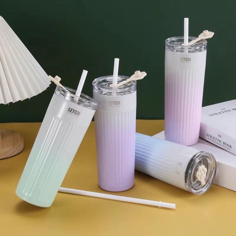  Ly Giữ Nhiệt Inox 500 ml  Bình Giữ Nhiệt SEYGM TYESO Cao Cấp Tặng Túi Đựng Ly  Ống Hút  Cọ Ống Hút 