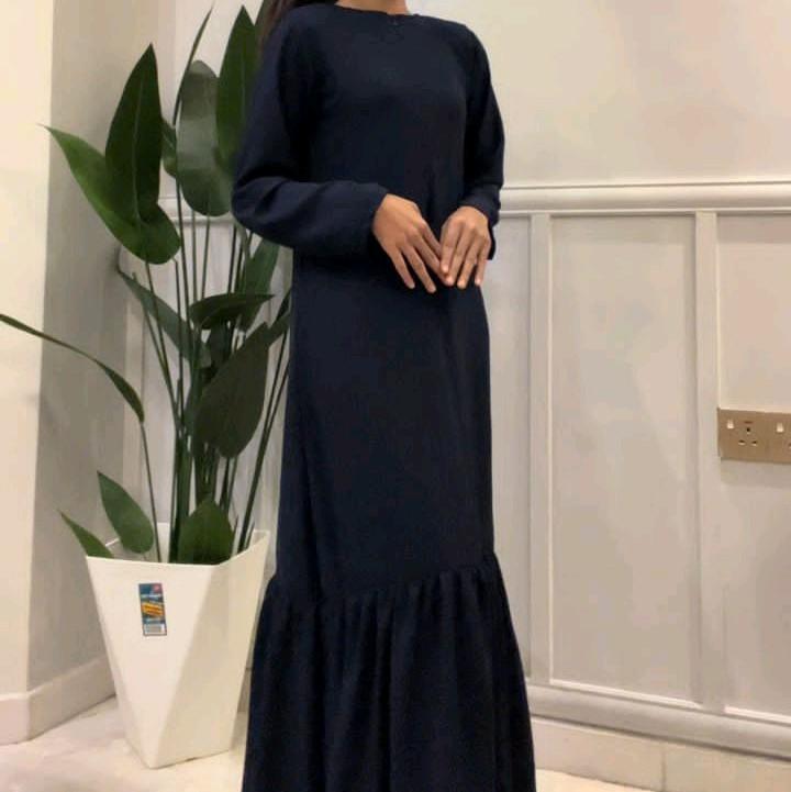 Jubah Ropol Ironless Cey crepe - TikTok Shop Malaysia