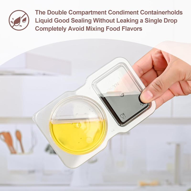 Product Introduction of Modern Condiment Container, 10/20pcs Reusable Snack Serving Storage Container with Lid, Plastic Sauce Container, Condiment Container for Take-out Condiments, Kitchen 2
