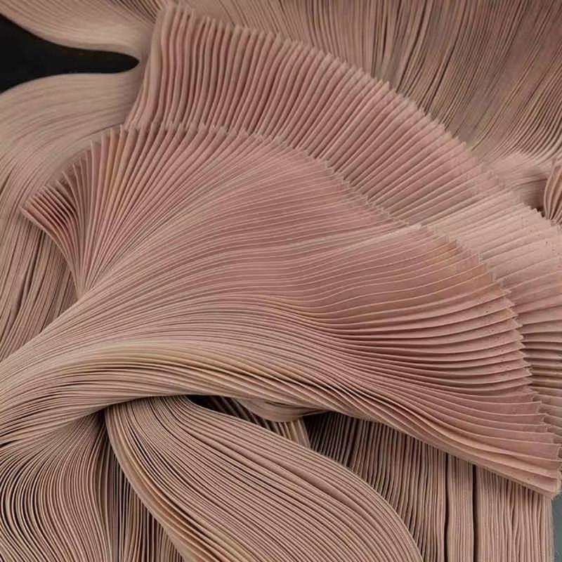 Product Introduction of Fashion Small Wrinkle Pleated Organza Fabric 142cm Wide Handmade Dress Designer Fabric 1 Yard DIY Stiff Material Stage Decoration 14