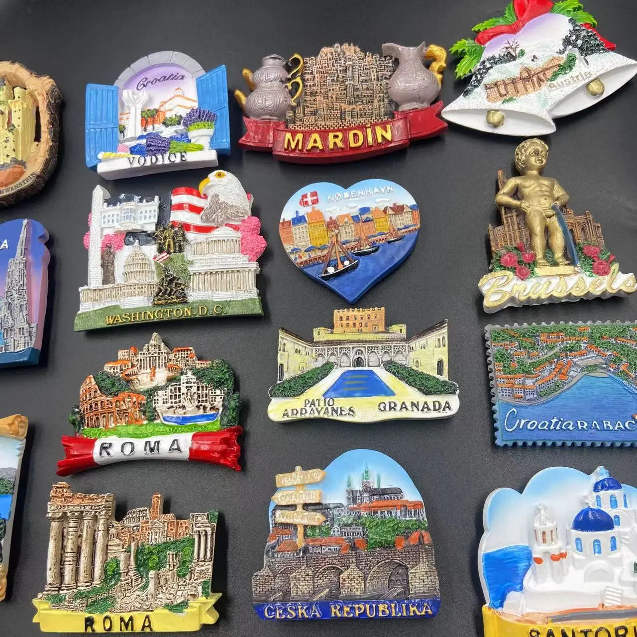 Worldwide Travel Souvenir Scenic Architecture Cultural Decoration Crafts Magnetic Fridge Magnet Collectible Gift