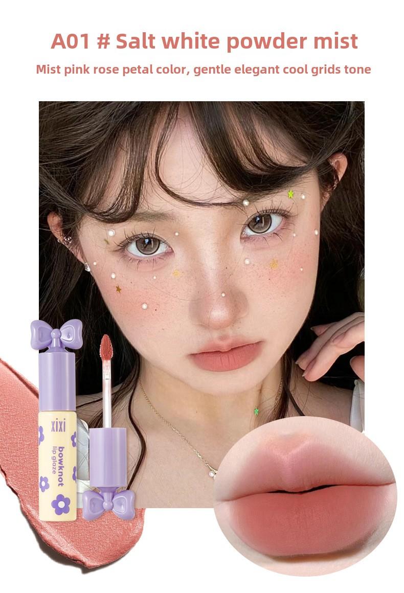 Product Introduction of xixi Manta Flower Velvet Matte Lip Glaze 2 pieces 80% off Velvet matte matte surface is not easy to stain the cup, whitening and not picky about skin color 6