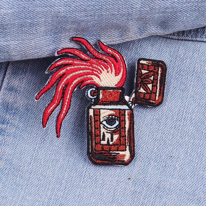Cartoon Pattern Punk Series Style Embroidered Patch, 3 Counts/set Cute Heat Resistant Patch, DIY Decorative Sticker for Jacket, Jeans 3