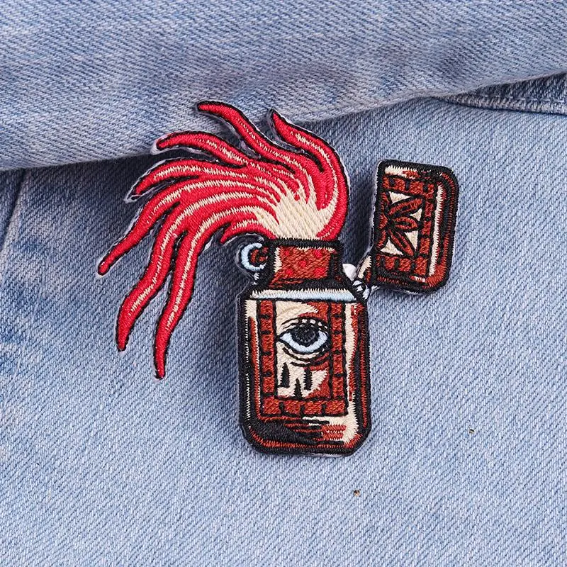 Cartoon Pattern Punk Series Style Embroidered Patch, 3 Counts/set Cute Heat Resistant Patch, DIY Decorative Sticker for Jacket, Jeans 3