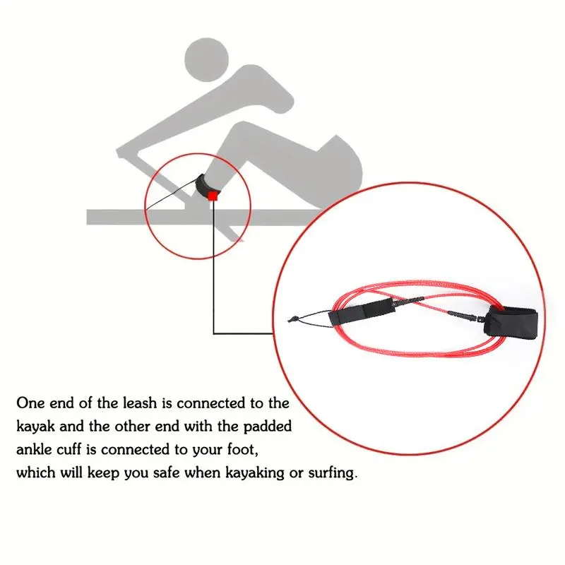 Professional Surfboard Foot Leash, Lightweight & Safe Surfboard Leash, Anti-slip Foot Leash, Water Sports Equipment for Surfing 6