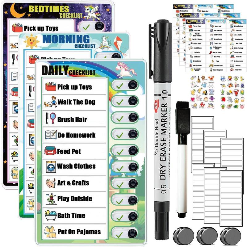 Sliding Routine Chart Chore Checker Chore Chart for Kids Toddler Chore Board, Sliding Chore Board Planning ...
