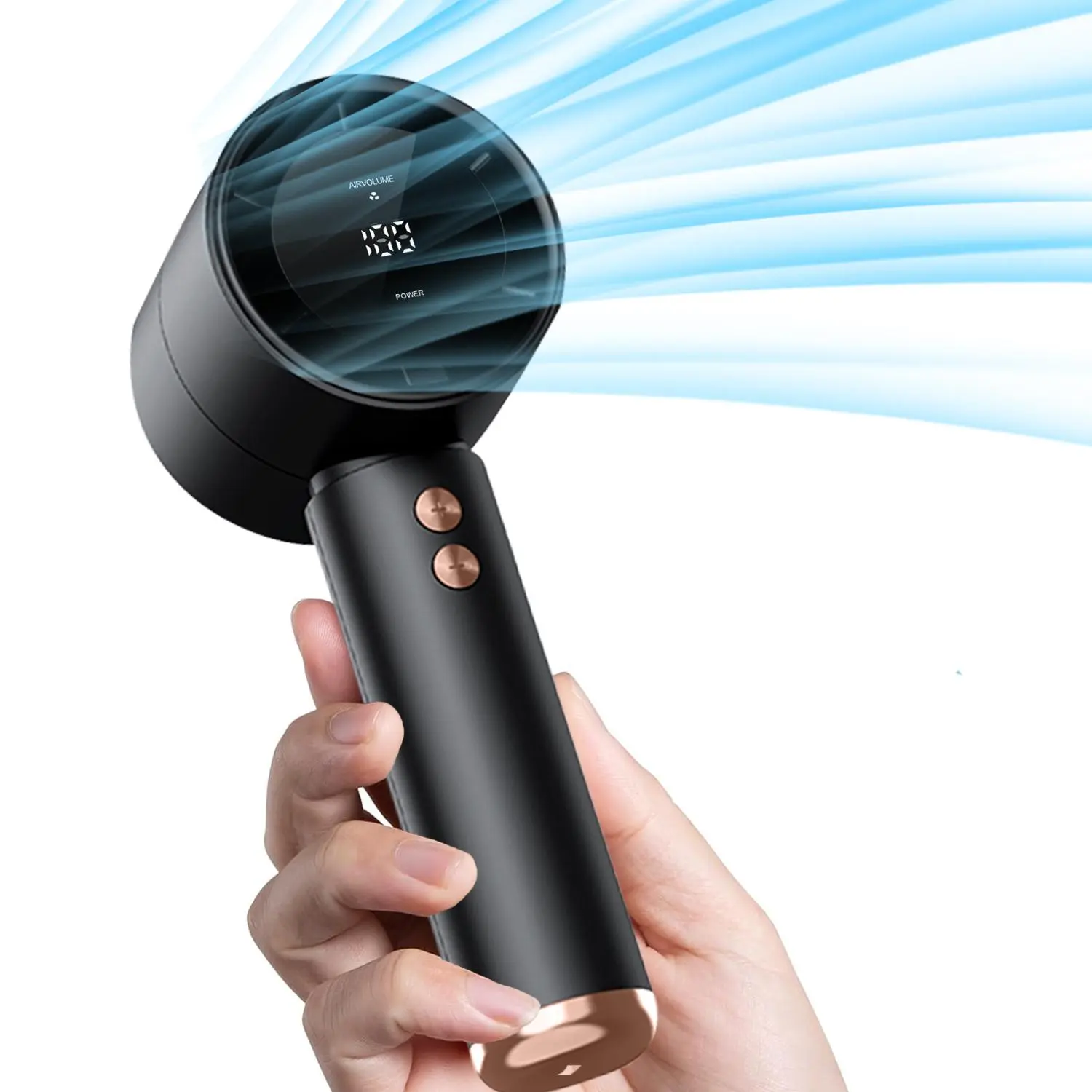 Portable Handheld Fan, USB Rechargeable Fan with Adjustable Speed Setting, Mini Turbo Fan for Travel Outdoor Camping, Suitable for Men and Women