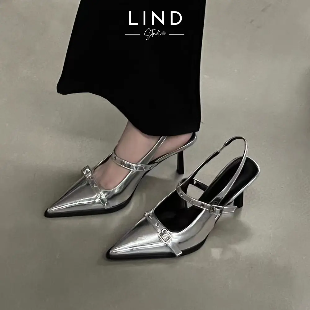 Giay cao gót mũi nhọn 7p GuoLi - G100 - LinD GiàY Nữ giay  7 Shoes DéP