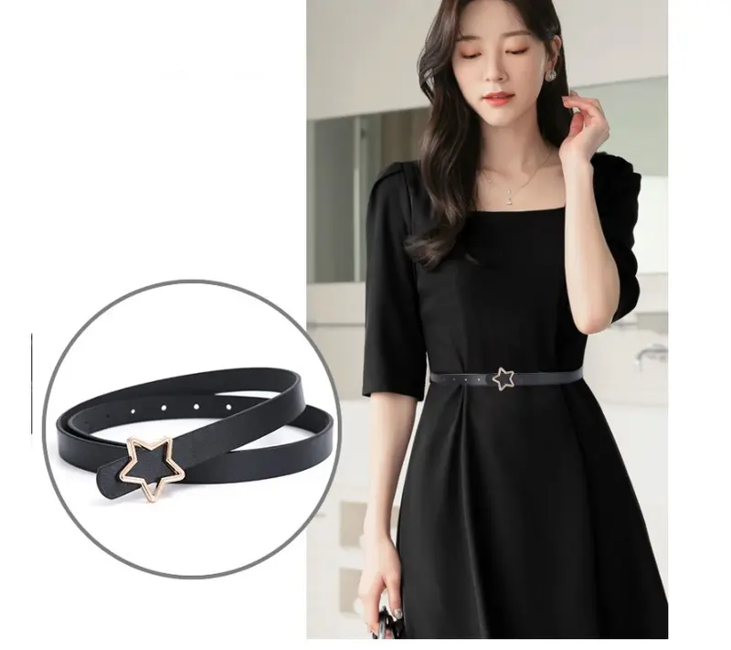 Thắt lưng nữ, dây nịt nữ, đai váy nữ, mặt hình ngôi sao - TLN004 5