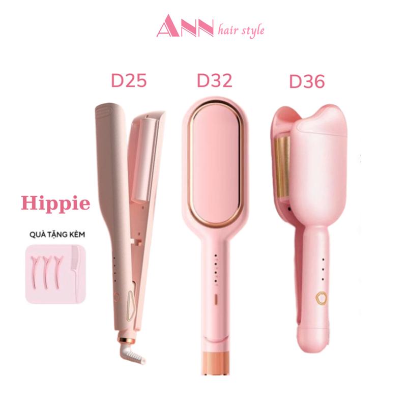 Máy uốn tóc xoăn sóng nước 2 trục màn LCD hiện nhiệt tùy chỉnh công nghệ gốm sứ bảo vệ tóc