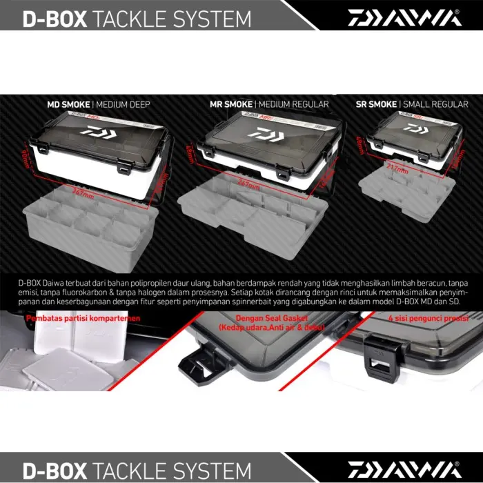 Kotak Pancing DAIWA D-BOX TACKLE SYSTEM | MEDIUM DEEP | MEDIUM REGULER - Medium Deep 4