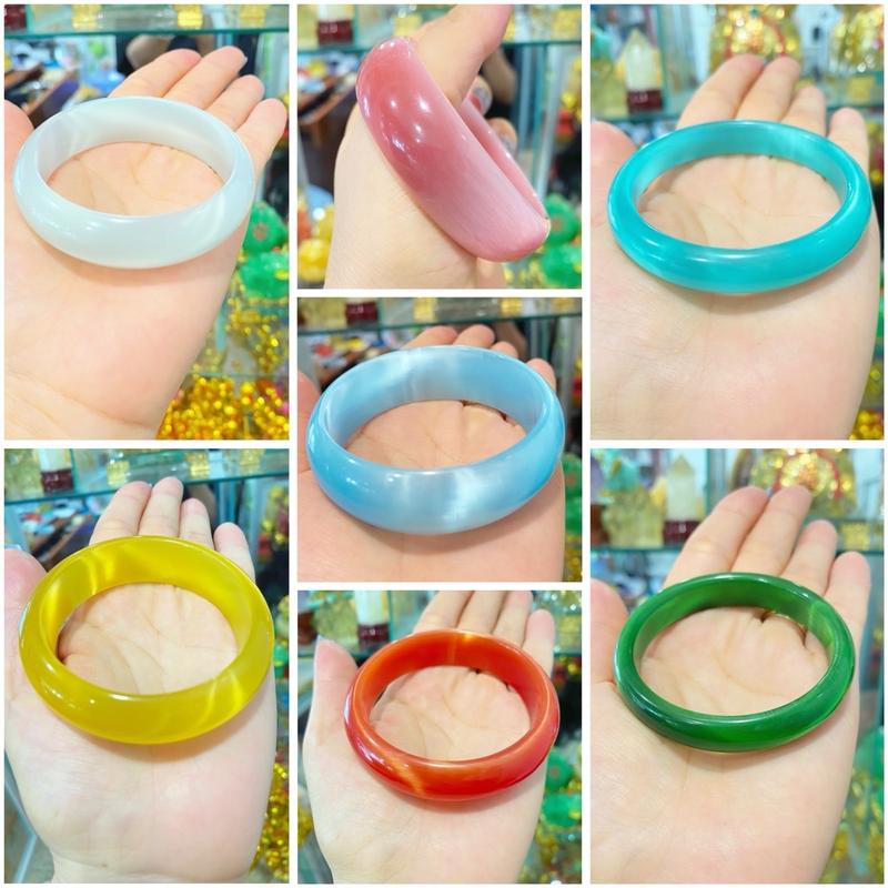 Vòng tay, lắc tay đá mắt mèo bản 2cm Phụ Kiện Móc Khoá Móc Khóa Móc Chìa Khoá vong  tay vòng  bạch