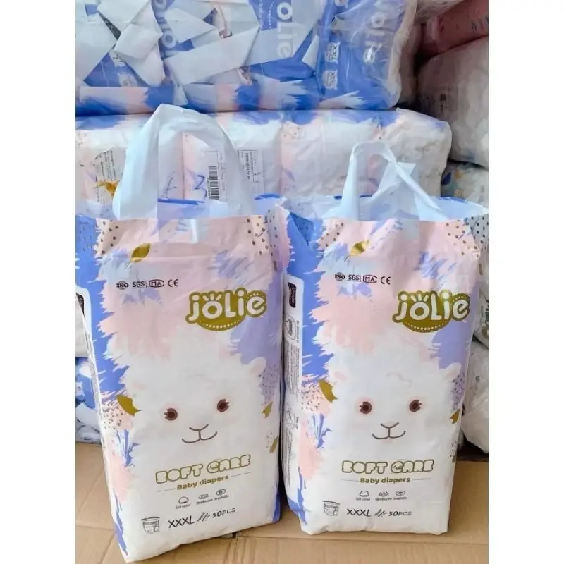 (Miễn ship) Combo 100 miếng bỉm quần/tã dán JOLIE loại 1, đủ size M/L/XL/2XL/3XL/4XL cho bé cotton mát lạnh tã dán và tã quần 2