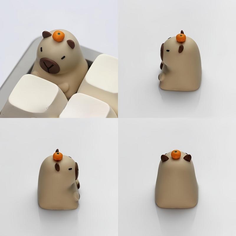 Product Introduction of Cute Animal Design Keycap, 1 Count Durable Keycap, Keyboard Accessories, Fashionable Game Office Accessories for Mechanical Keyboard 12