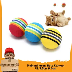 Mainan kucing bola kunyah 3.5-4cm