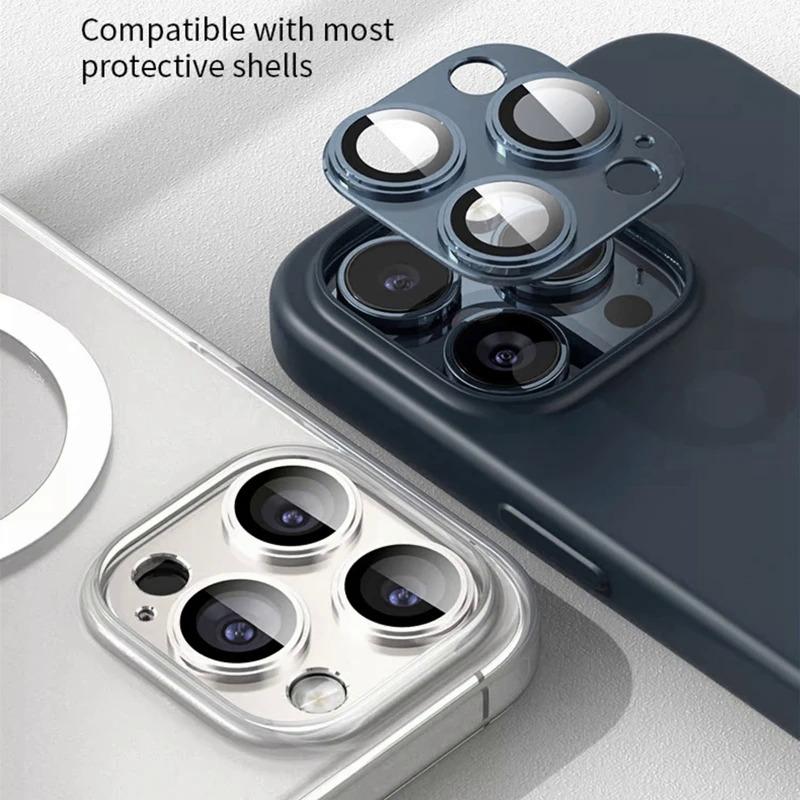 Product Introduction of Metal Camera Protector For iPhone 16 Pro Max 16Pro 16Plus15 14 Pro Max Alloy Case Back Lens Tempered Glass Cover Protective CapCherry3Cstore Accessories Handheld 6